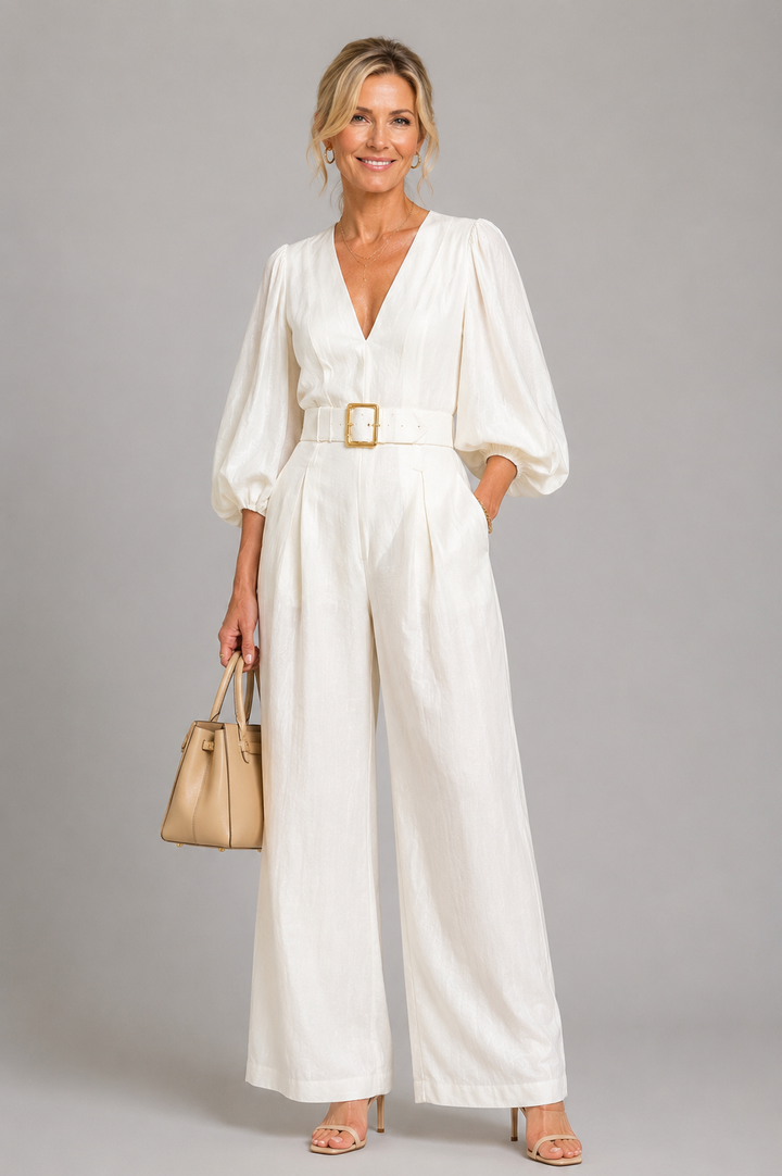 Corine | Jumpsuit met ballonmouwen