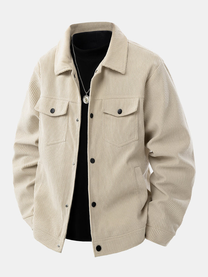 Jur | Corduroy jack met opgezette zakken