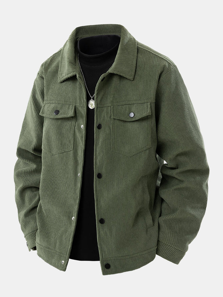 Jur | Corduroy jack met opgezette zakken