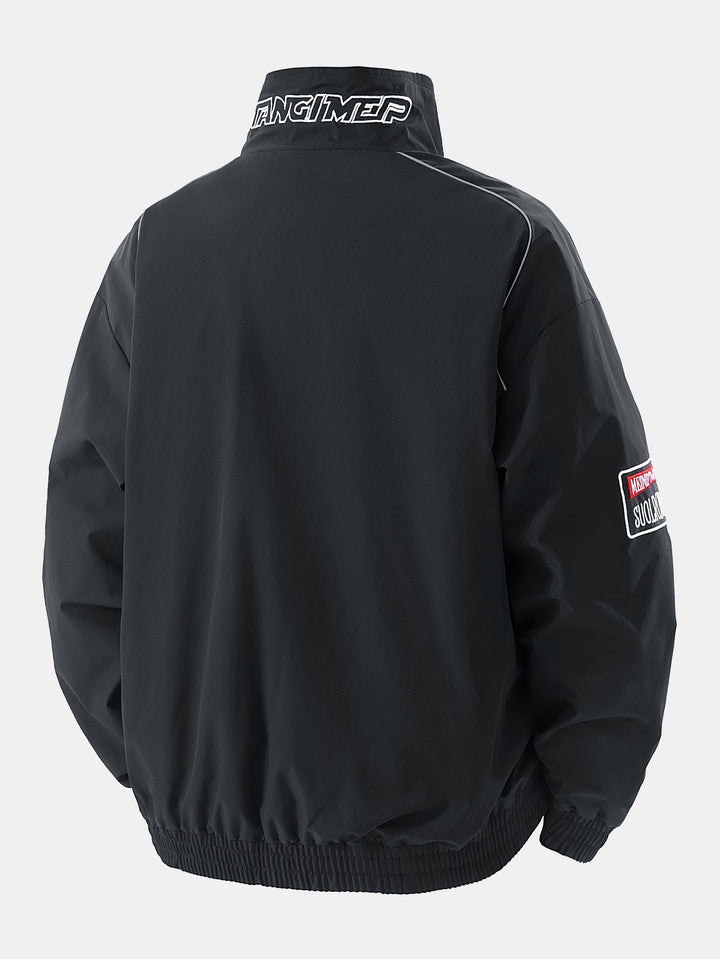 Mick | Geborduurd racing jack met relaxed fit