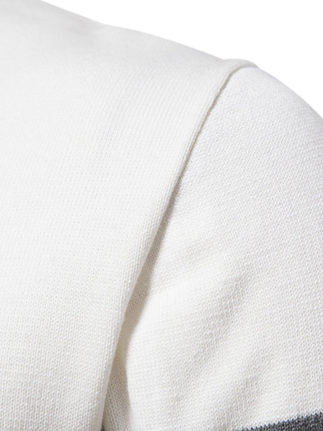 Sven | Jacquardtrui met contrastpatroon en korte rits