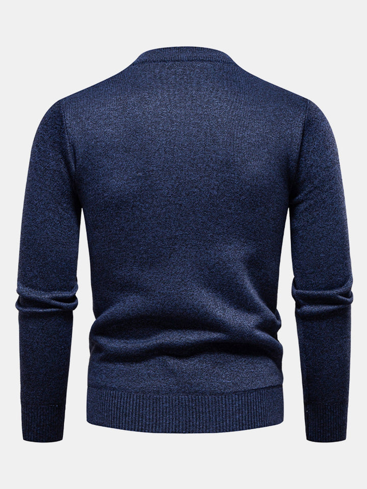 Geert | Jacquardtrui met geometrisch patroon en ronde hals