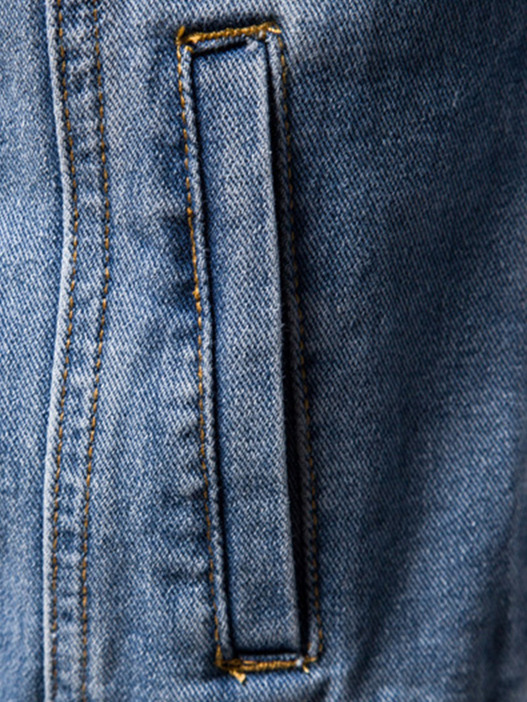 Cas | Gewassen denim jack met borstzakken