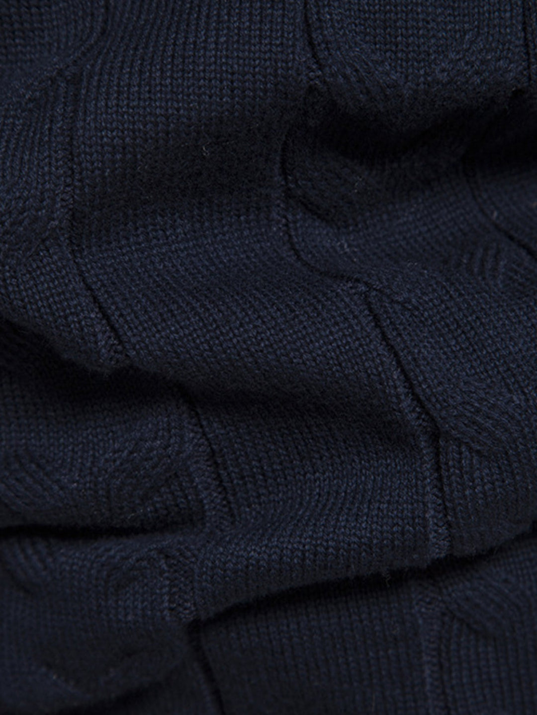 Sven | Jacquardtrui met contrastpatroon en korte rits