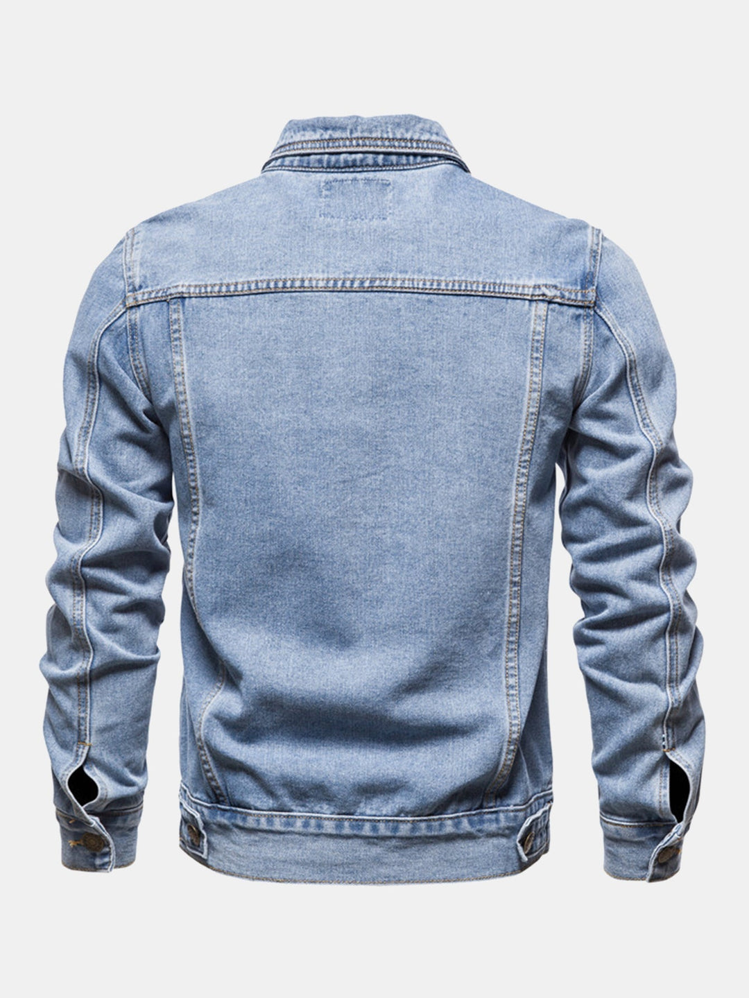 Cas | Gewassen denim jack met borstzakken