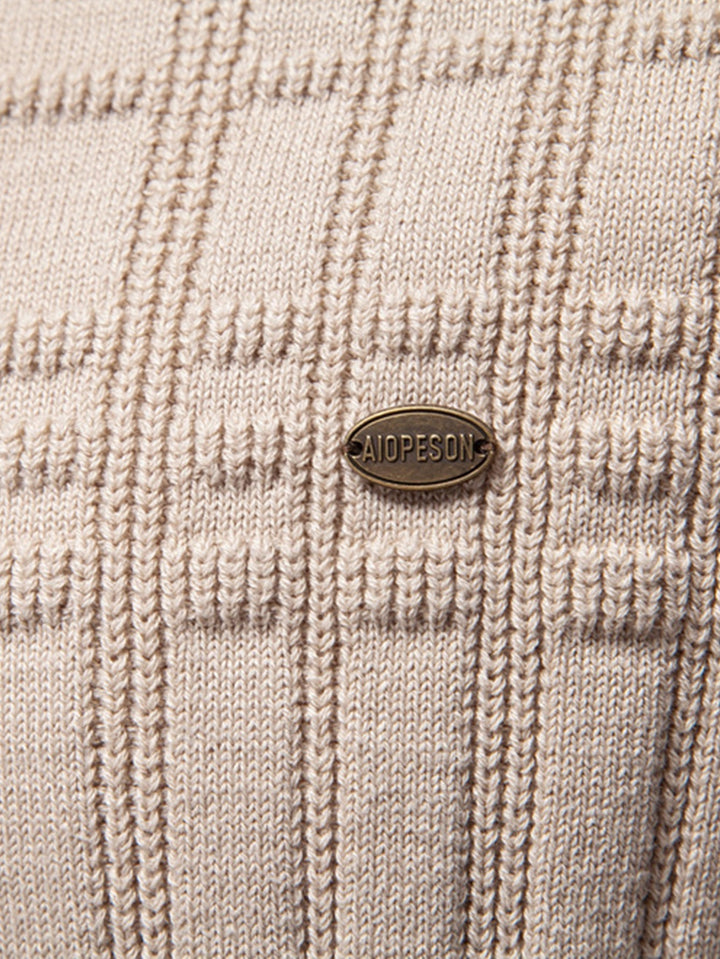 Paul | Gestreepte jacquardtrui met ronde hals