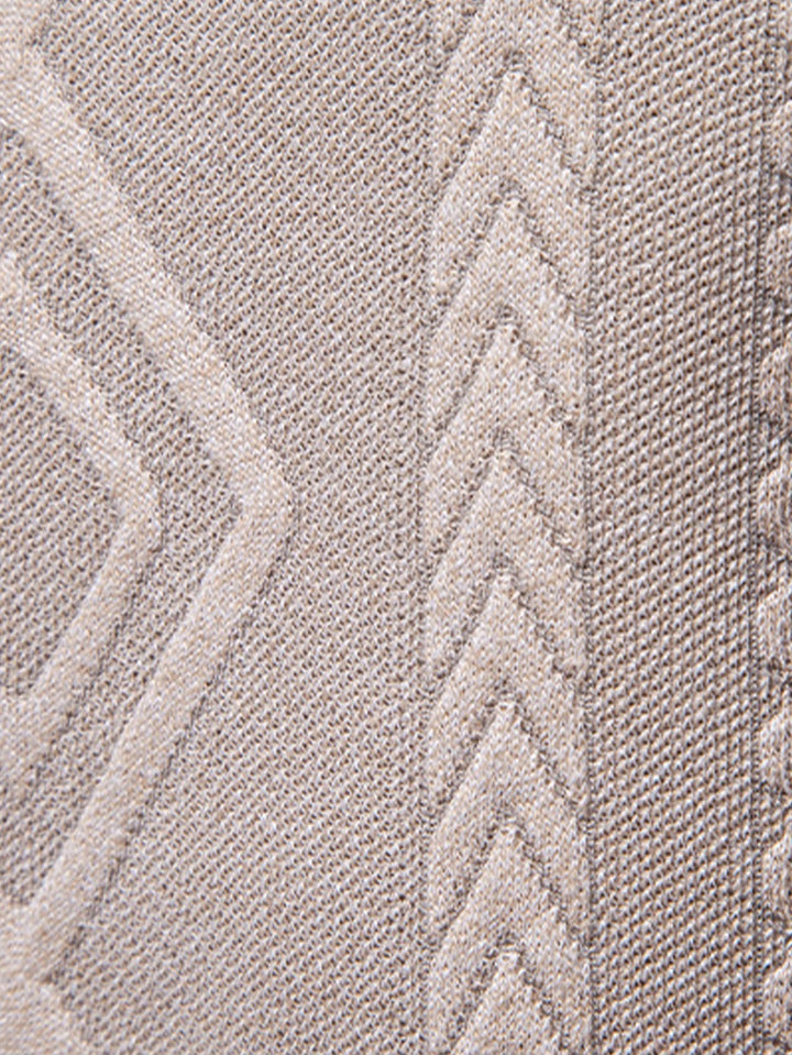 Geert | Jacquardtrui met geometrisch patroon en ronde hals