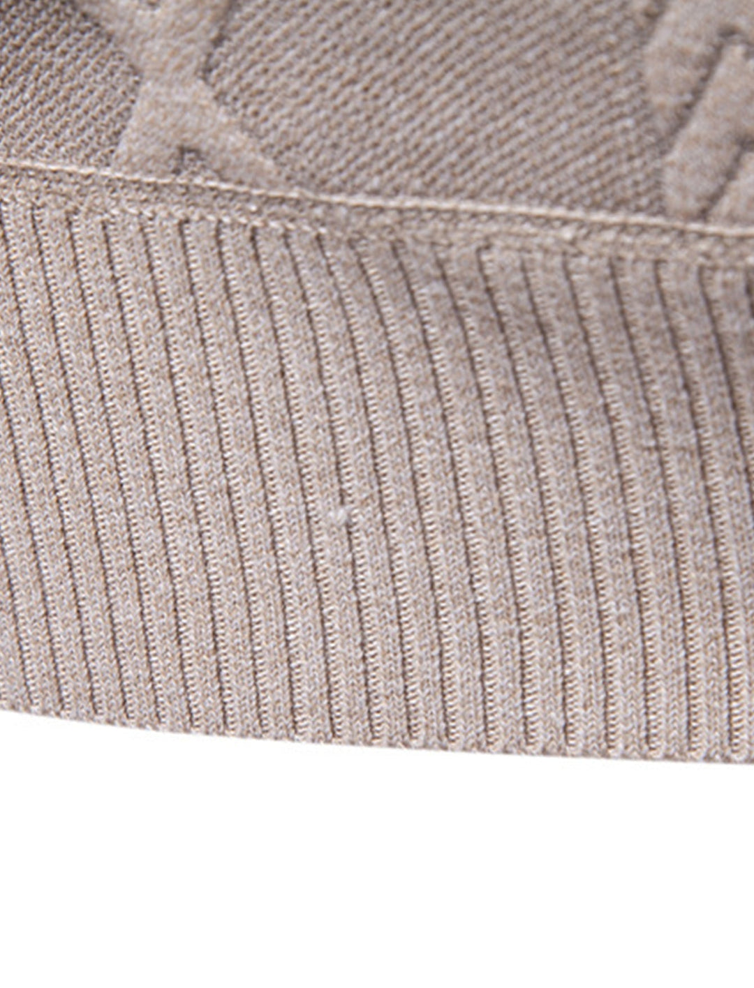 Geert | Jacquardtrui met geometrisch patroon en ronde hals