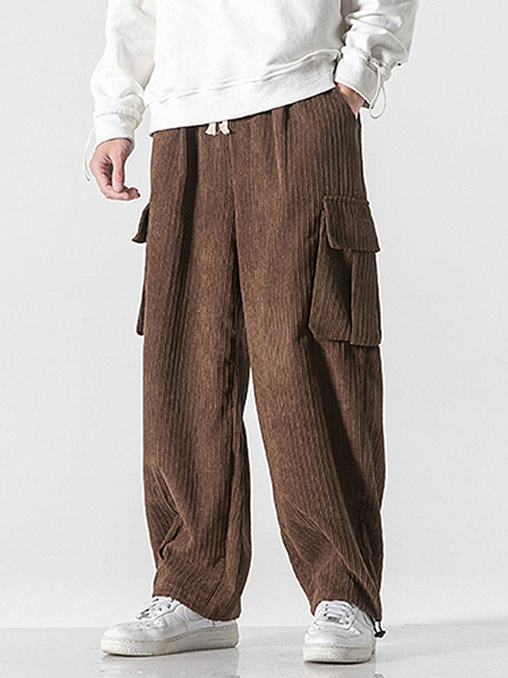 Lars | Corduroy Cargo Broek Relaxed Fit
