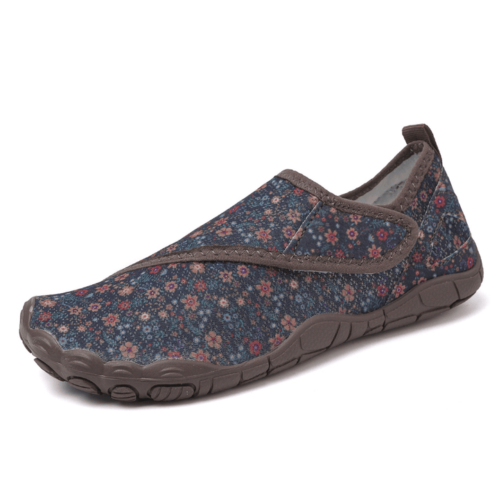Linda | Bloemenprint marine