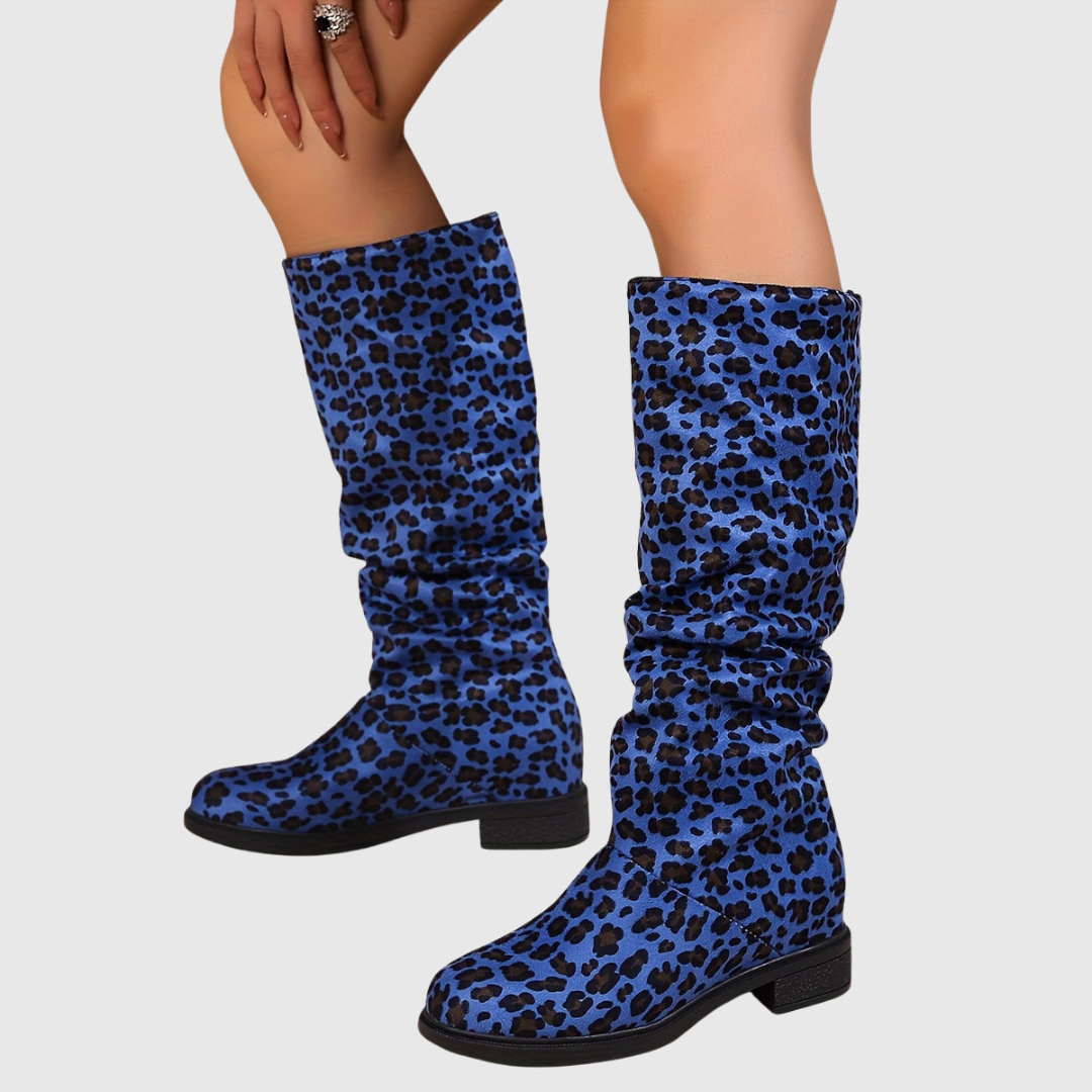 Vera | Luipaardprint kuitlaarzen