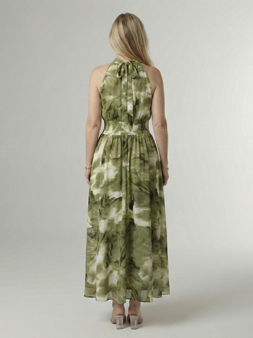 Esther | Maxi-jurk met Batikprint in Geel