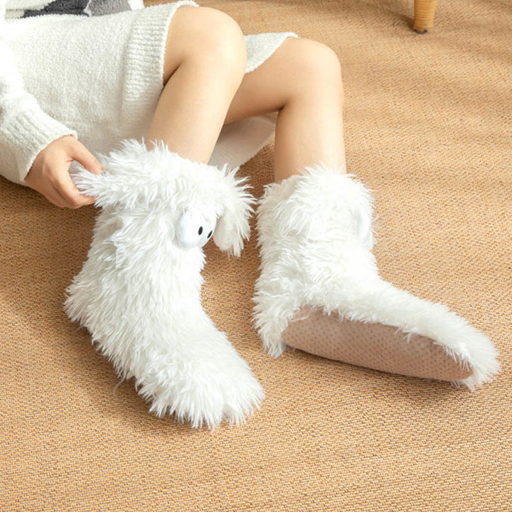 Anouk | Pluizige monster-huissokken