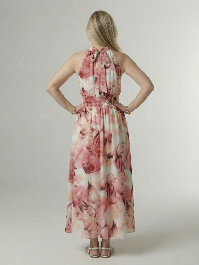 Esther | Maxi-jurk met Batikprint in Geel