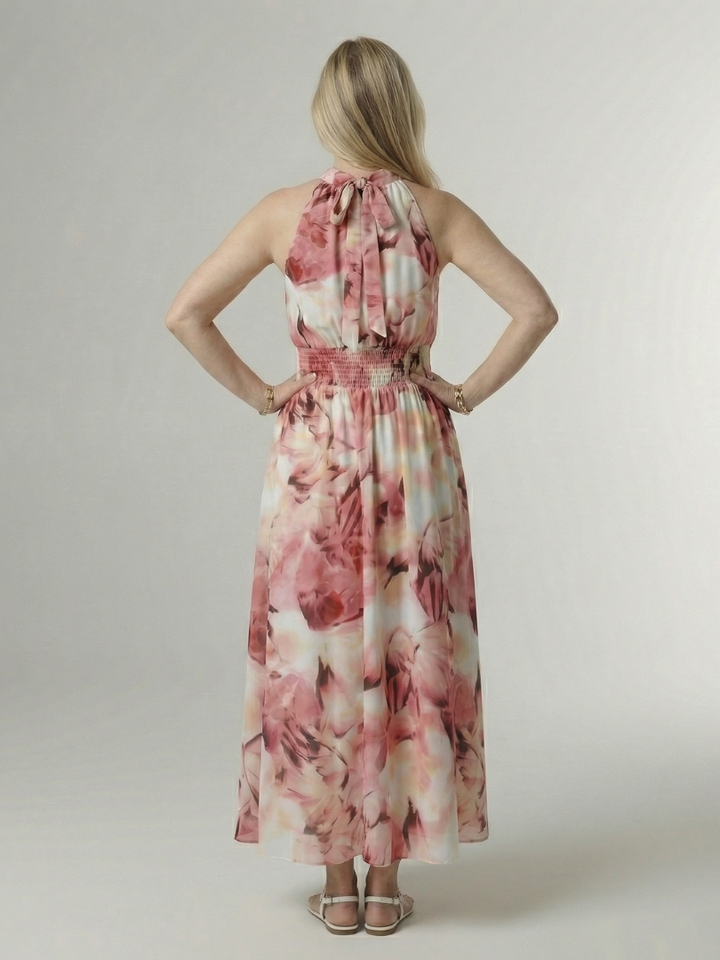 Esther | Maxi-jurk met Batikprint in Geel