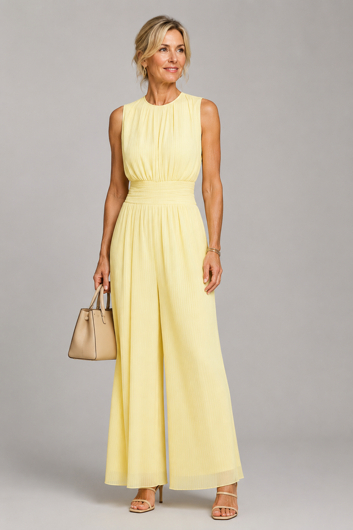 Suzanne | Jumpsuit in lichtgeel
