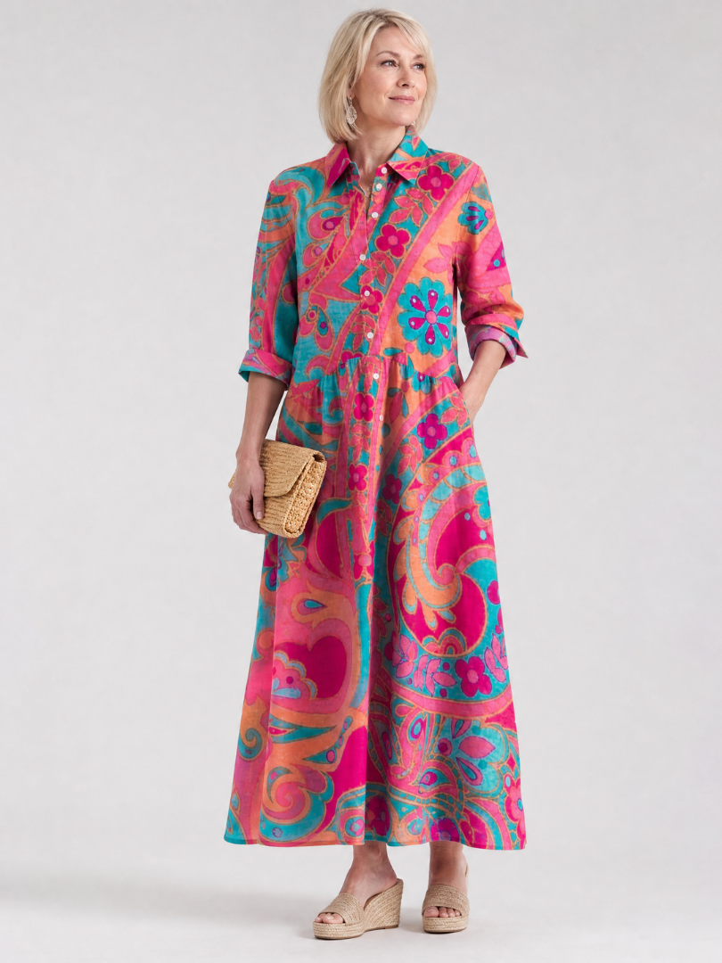 Carin | Blousejurk met Ornamentprint