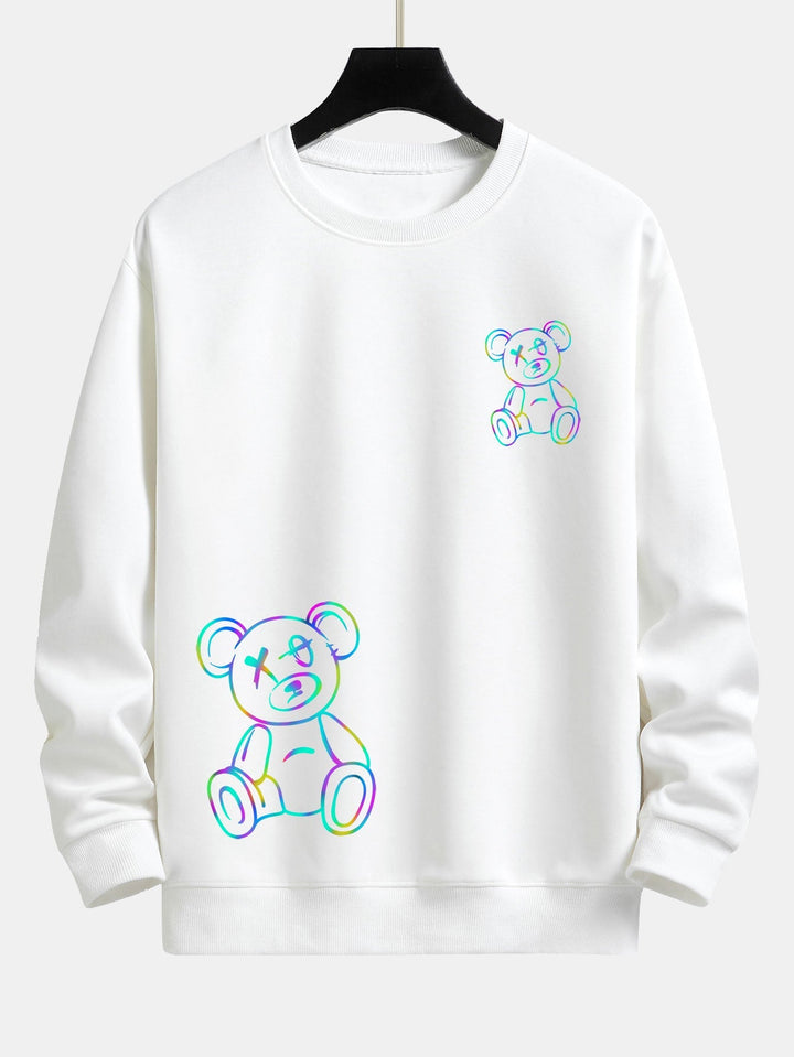 Jelle | Sweater met kleurrijke beerprint en relaxte pasvorm