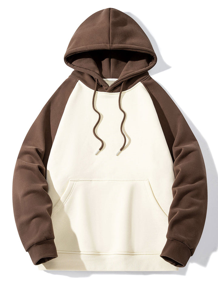 Dolf | Raglanhoodie met patchworkdetails