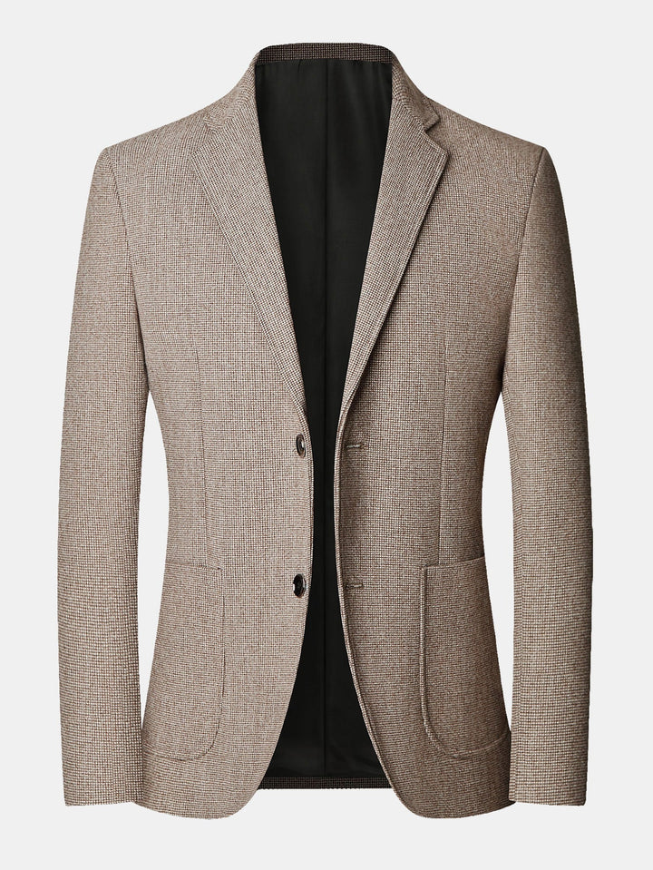 Ties | Blazer met fijne ruit in wollook