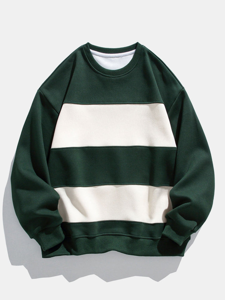 Daan | Sweater met kleurvlakken en relaxte pasvorm
