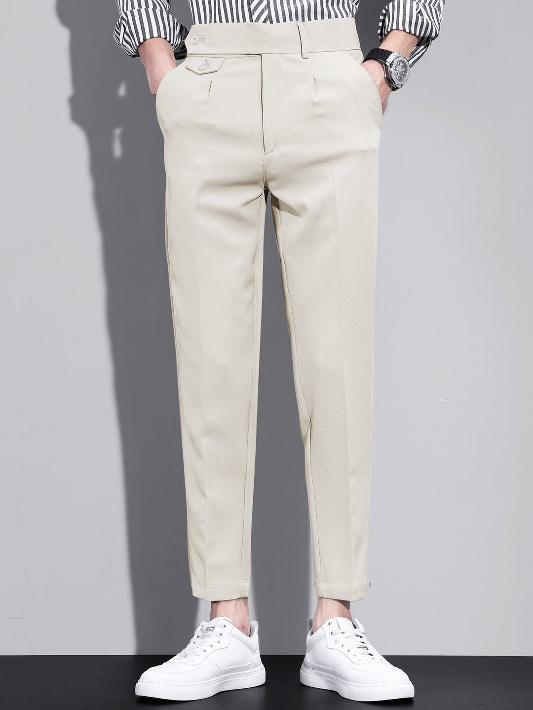 Wessel | Slim Fit Cropped Pantalon