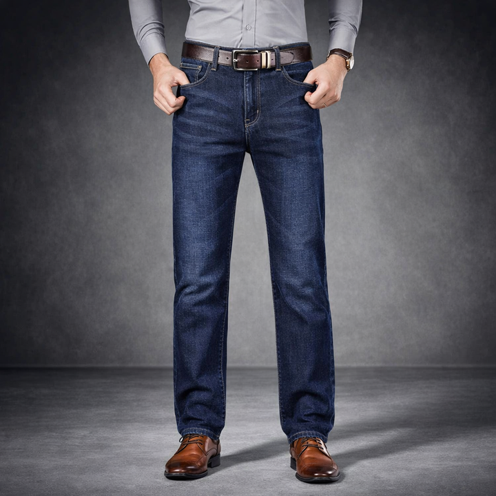 Meindert | Klassieke jeans met rechte pijpen en stretch