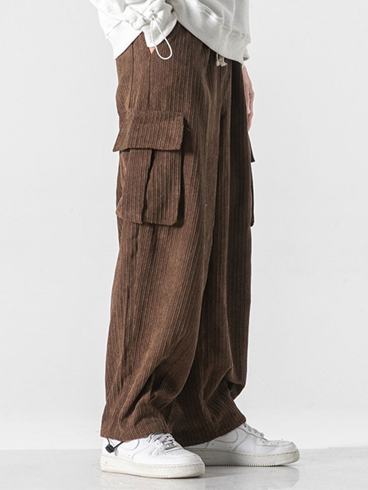 Lars | Corduroy Cargo Broek Relaxed Fit