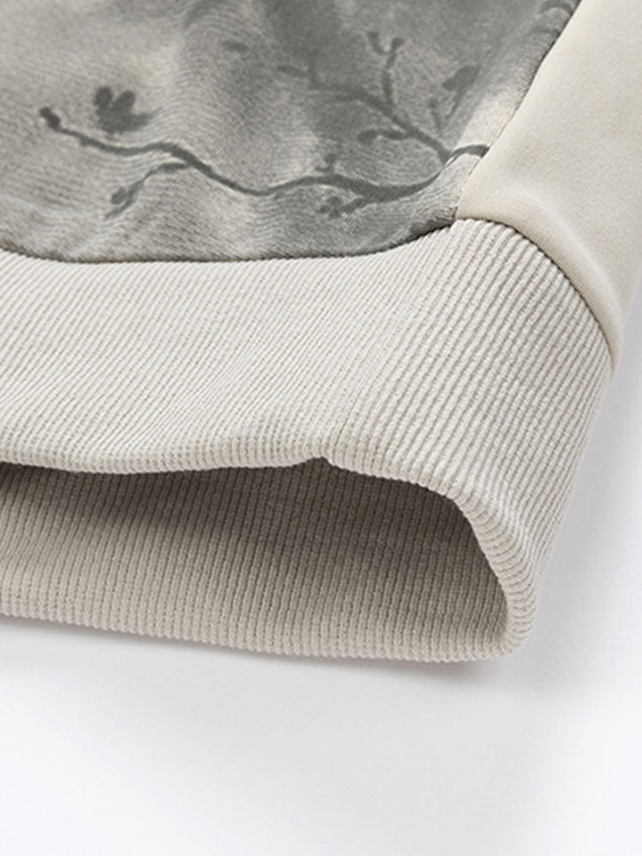 Valentijn | Sweater met inktlandschap en ronde hals