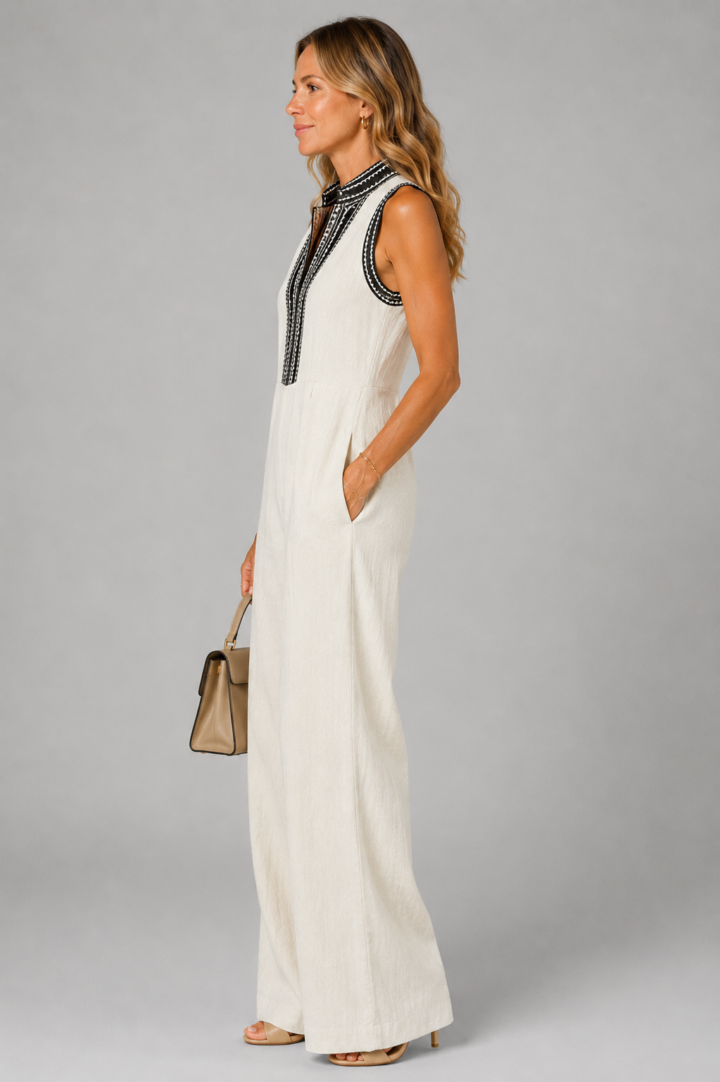 Claudia | Jumpsuit met borduursel