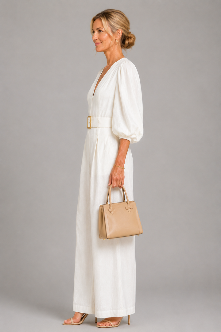 Corine | Jumpsuit met ballonmouwen