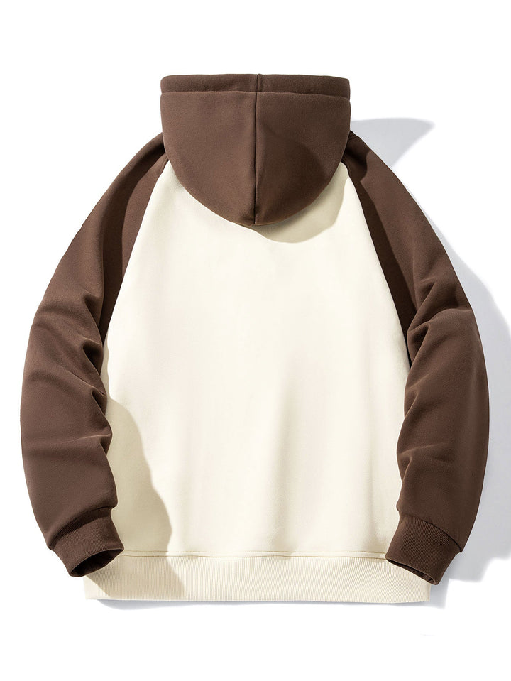 Dolf | Raglanhoodie met patchworkdetails