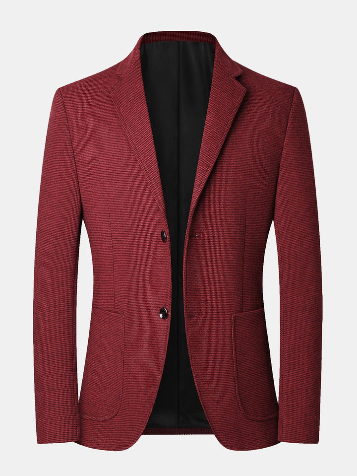 Ties | Blazer met fijne ruit in wollook