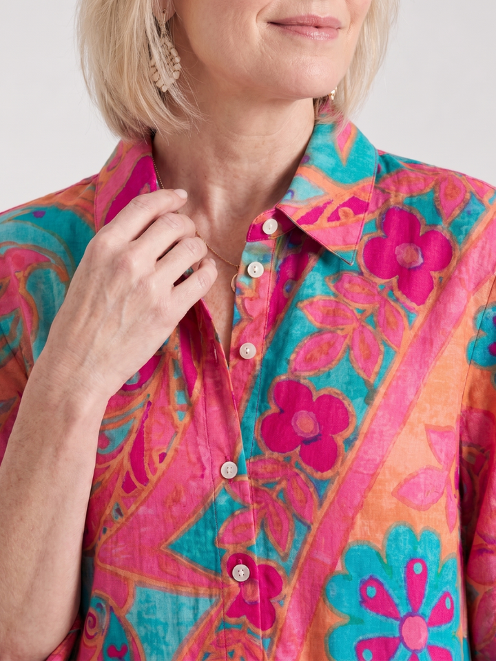 Carin | Blousejurk met Ornamentprint
