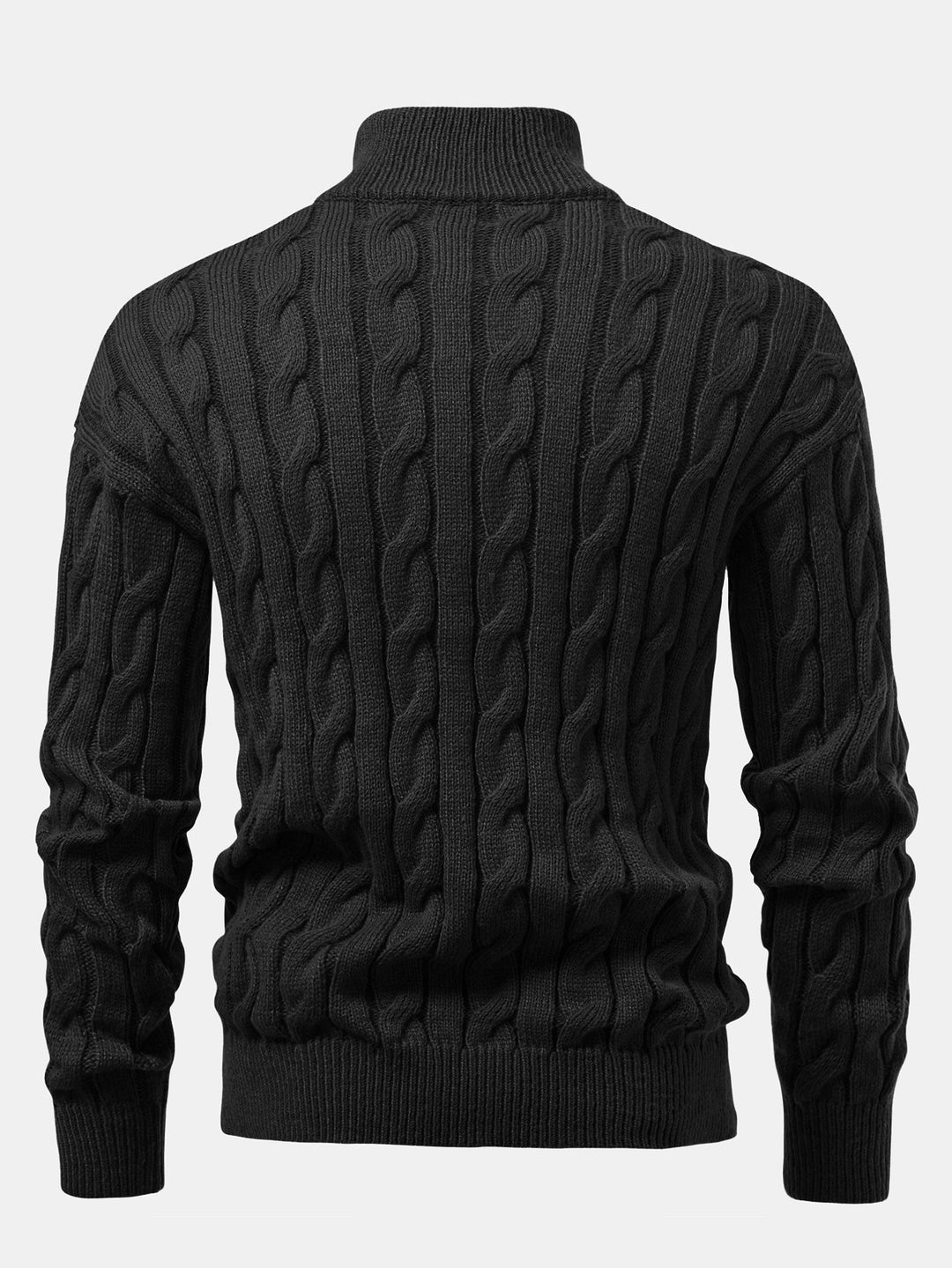 Zeger | Jacquard kabeltrui met korte rits