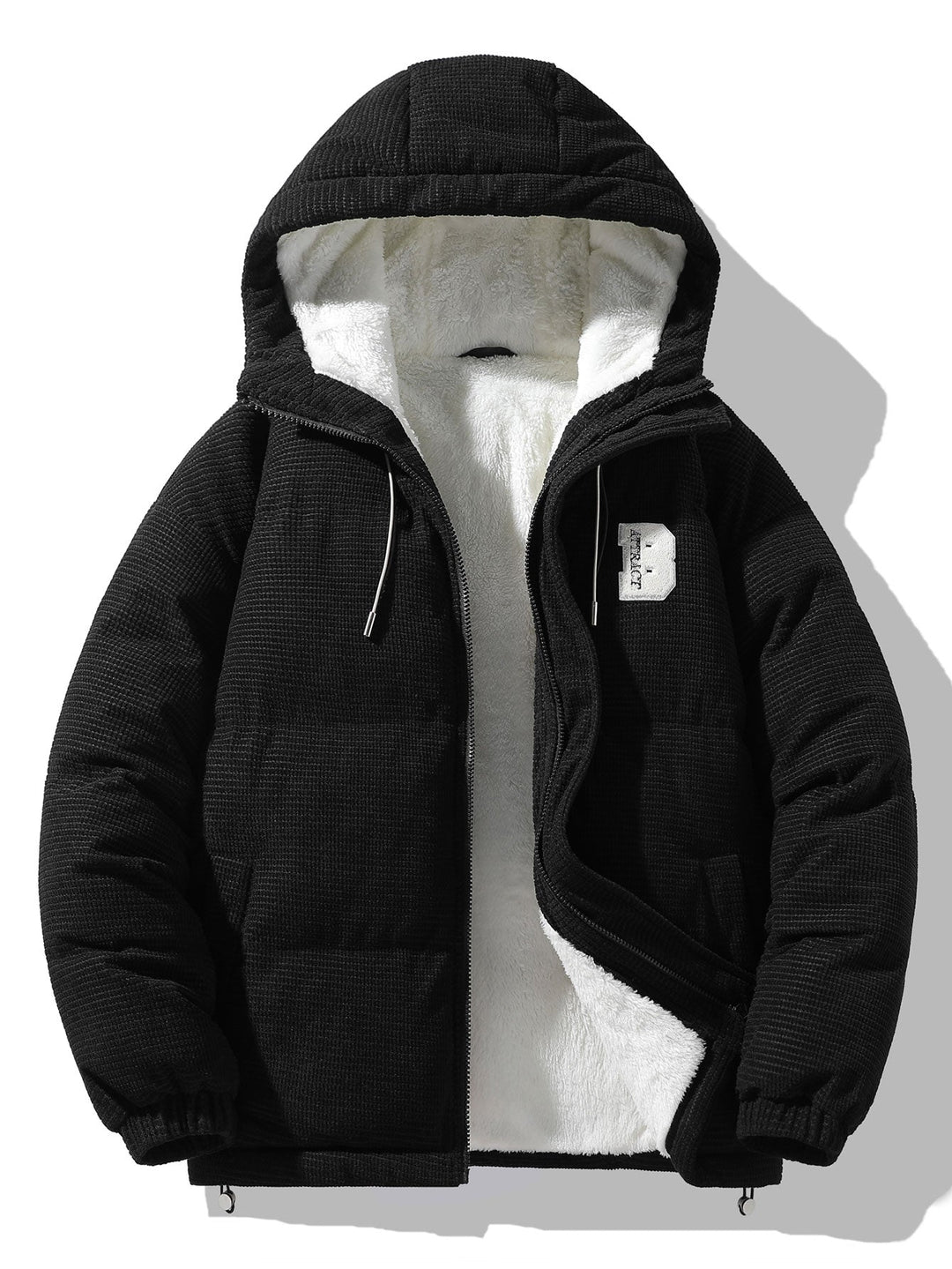 Michael | Corduroy puffer jas met capuchon