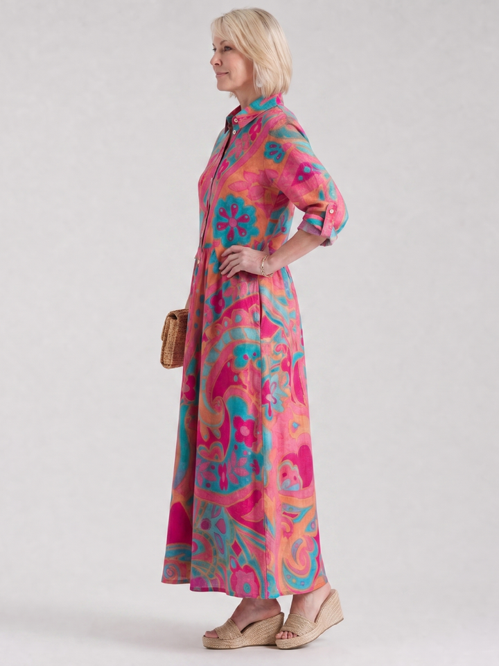 Carin | Blousejurk met Ornamentprint