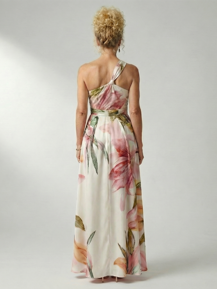 Anita | Maxi-jurk met Bloemenprint en Bindceintuur