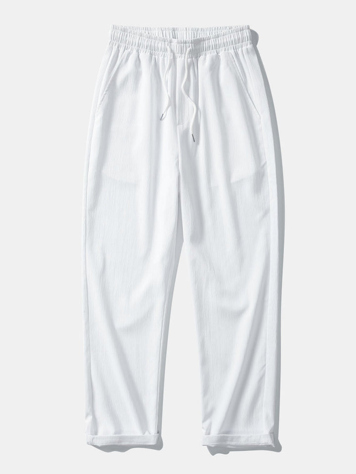 Erik | Kreukstof Broek Straight Leg