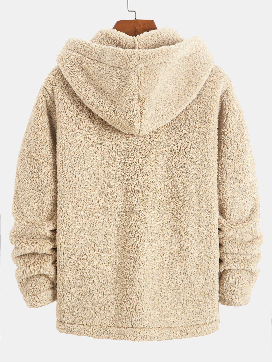 Job | Teddyfleece jas met capuchon en knopen
