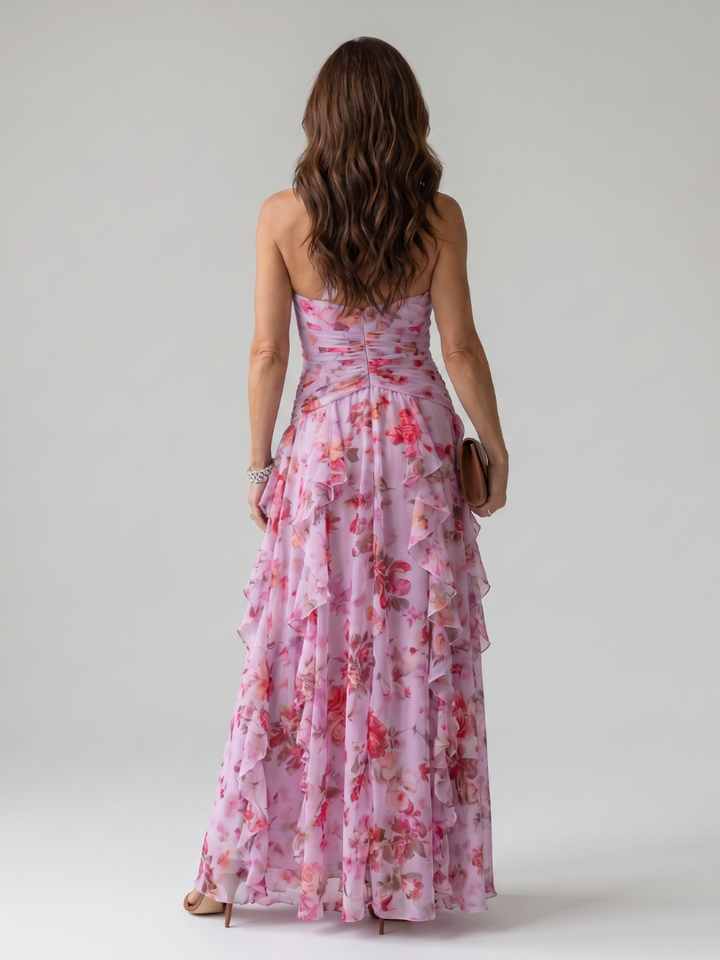 Wendy | Maxi-jurk met Bloemenprint in Lila