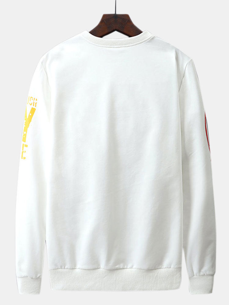 Lars | Sweater met graffiti- en tekstopdruk