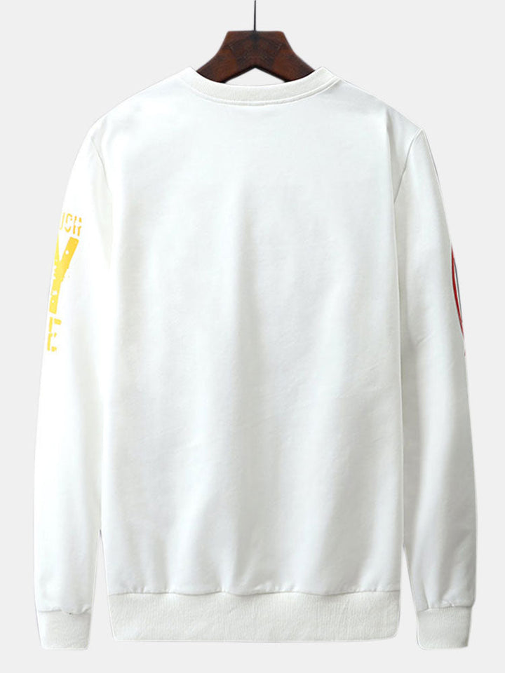 Lars | Sweater met graffiti- en tekstopdruk