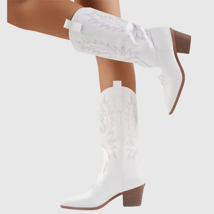 Lynn | Leren laarzen in countrystijl