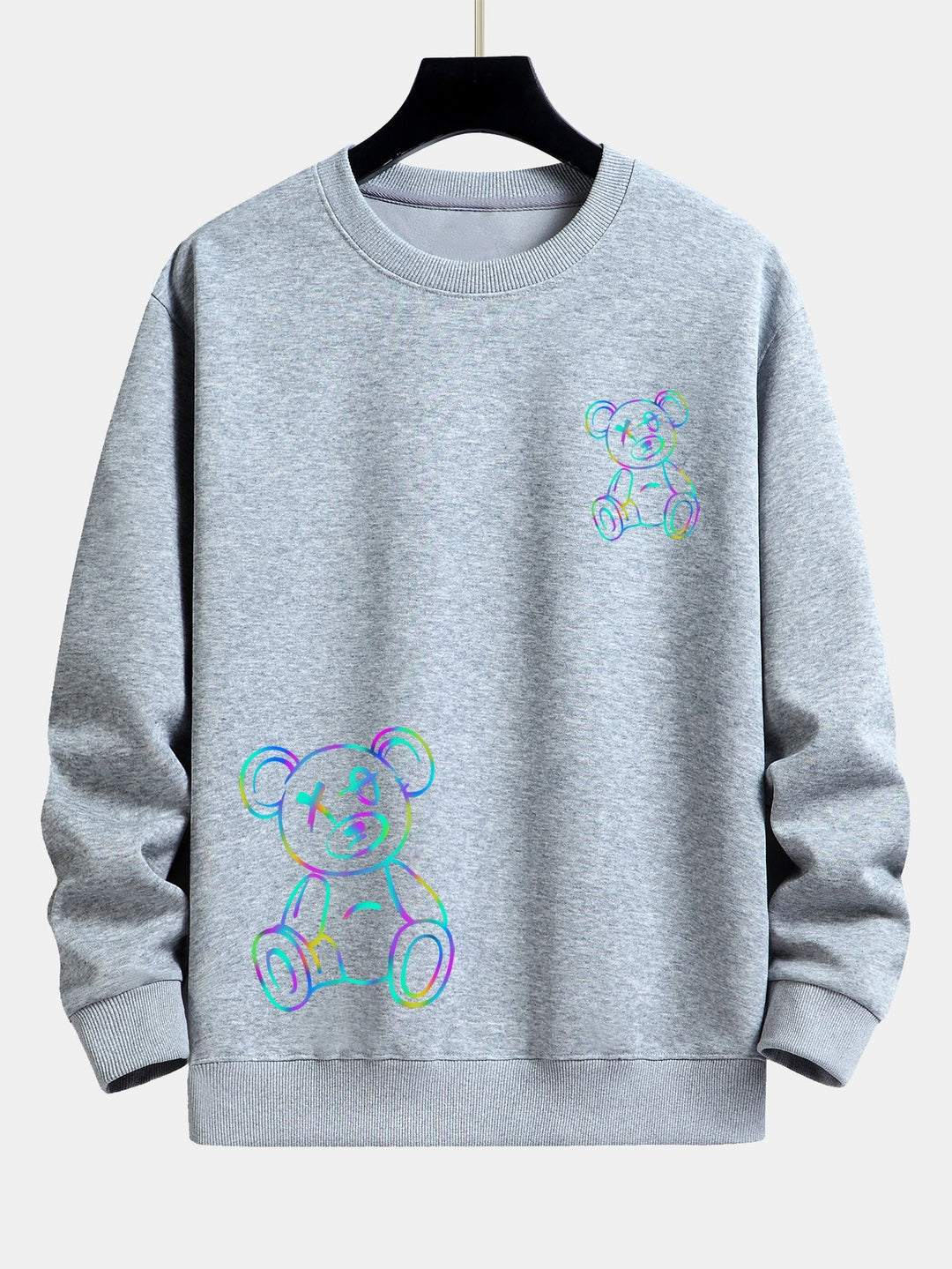 Jelle | Sweater met kleurrijke beerprint en relaxte pasvorm
