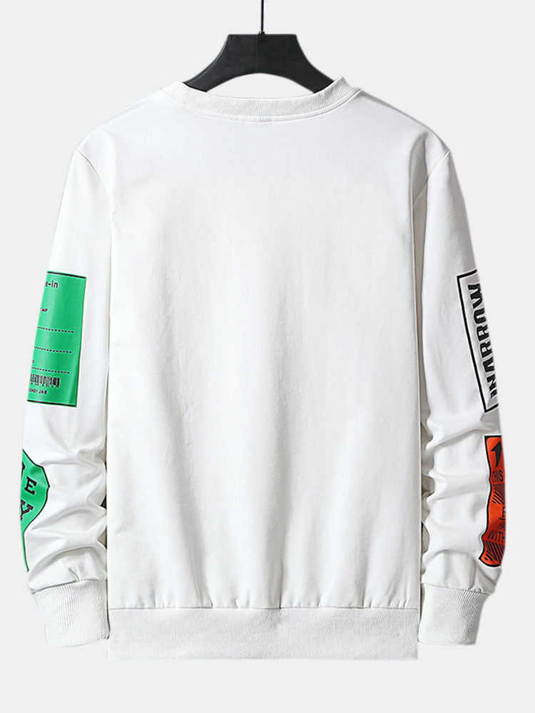Nathan | Sweater met label- en tekstopdruk