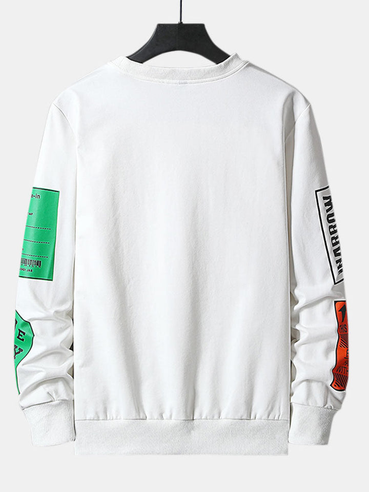 Nathan | Sweater met label- en tekstopdruk