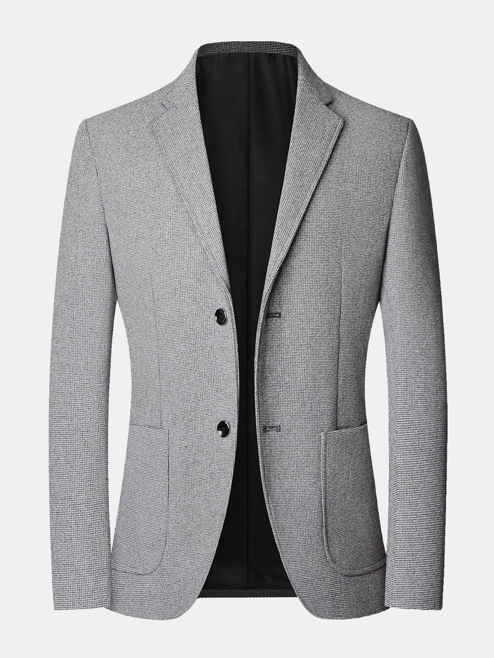 Ties | Blazer met fijne ruit in wollook