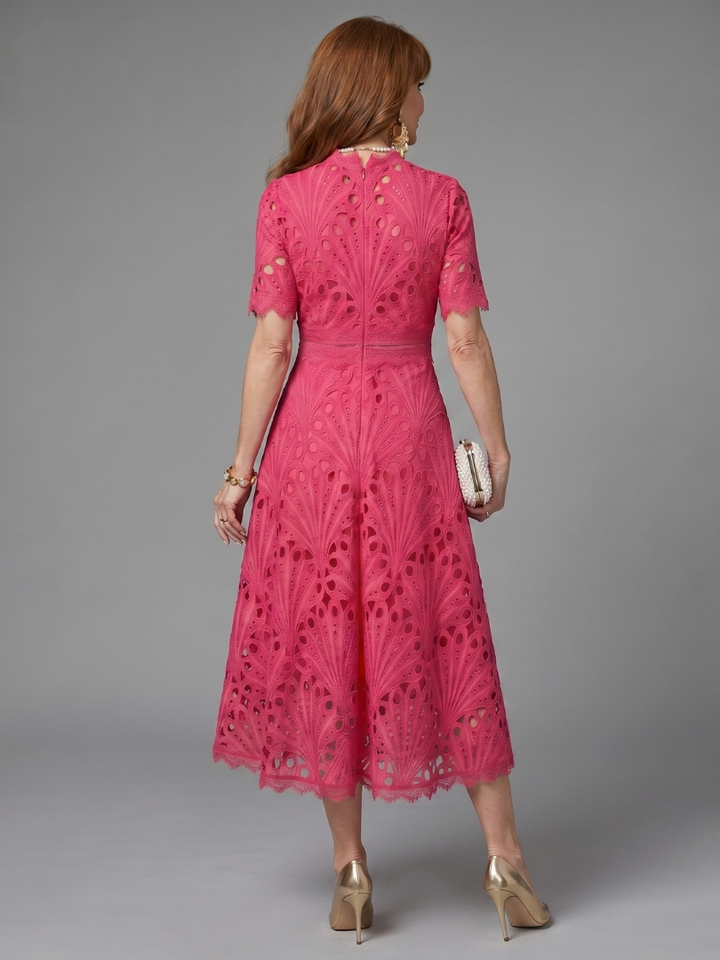 Marielle | Kanten Jurk in Roze