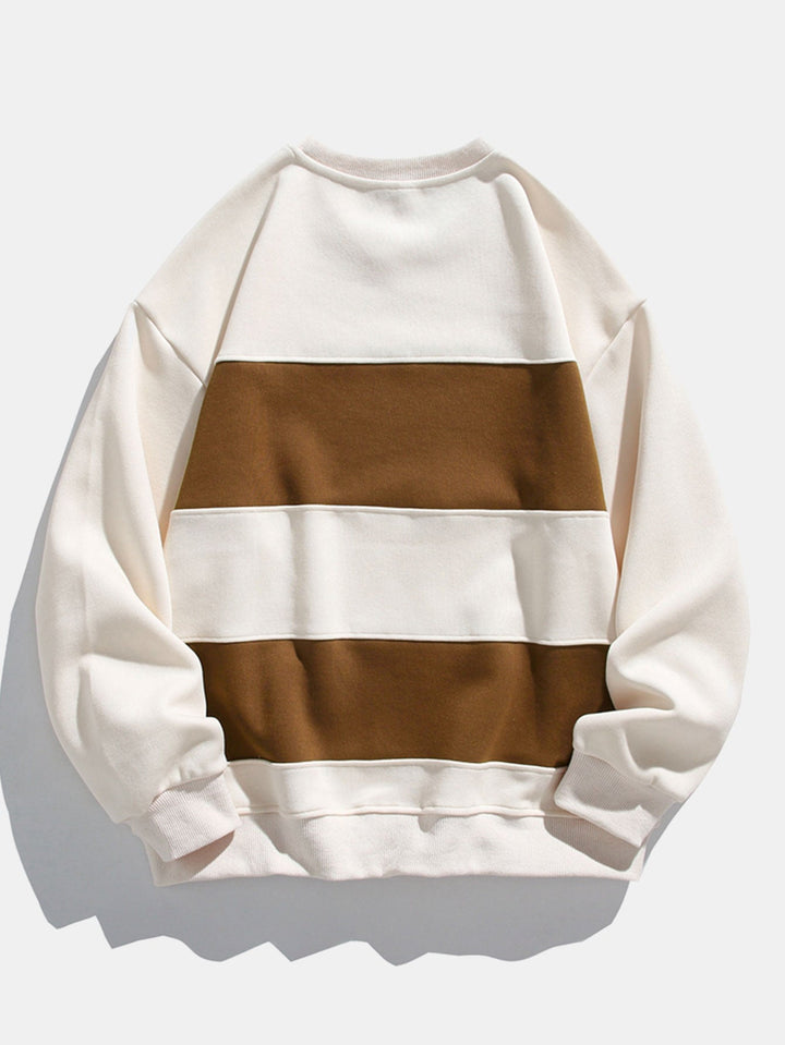 Daan | Sweater met kleurvlakken en relaxte pasvorm